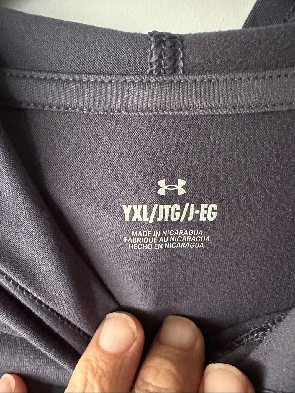 Under Armour Gray Youth Hooded Long-Sleeve Pullover(SHIRT NOT FADED)